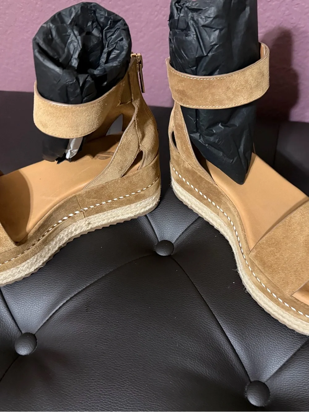 Franco Sarto tan suede